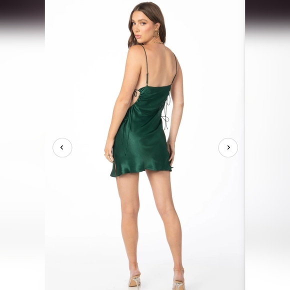 Satin Mistletoe Mini Dress - Picture 4 of 4